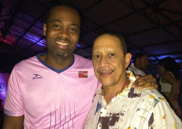 With Premier David Burt JP MP, Bermuda’s leader at Bermuda Carnival event in 2018 