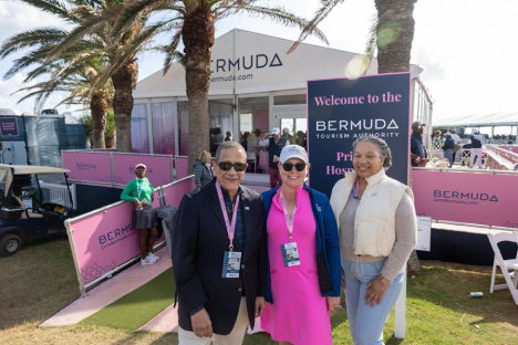 Acting CEO, Bermuda Tourism Authority Erin Wright and Corporate Communications Director Zina Edwards – Butterfield Bermuda Championship, Nov 2025
